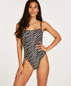 Badeanzug Mit Hohem Beinausschnitt Zebra<Hunkemöller Sale