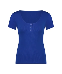 Kurzarmeliges Pyjama-Top Henley<Hunkemöller Outlet