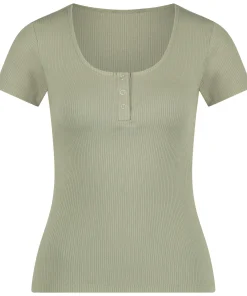 Kurzarmeliges Pyjama-Top Henley<Hunkemöller Clearance