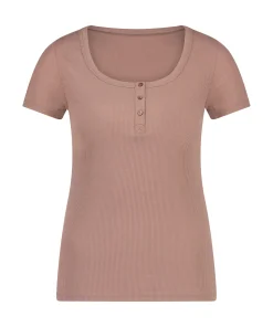 Kurzarmeliges Pyjama-Top Henley<Hunkemöller Store