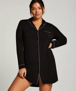 Langarmeliges Jersey-Hemdkleid Essential<Hunkemöller Discount