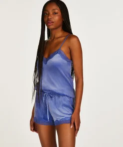Shorts Aus Velours Mit Spitze<Hunkemöller Fashion