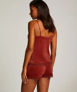 Shorts Aus Velours Mit Spitze<Hunkemöller Store