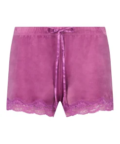 Shorts Aus Velours Mit Spitze<Hunkemöller Best Sale