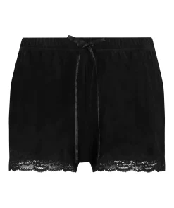 Shorts Aus Velours Mit Spitze<Hunkemöller Cheap