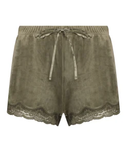 Shorts Aus Velours Mit Spitze<Hunkemöller Discount
