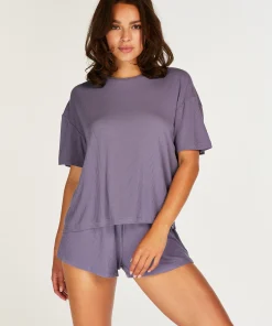 Top Mit Kurzen Armeln Rib<Hunkemöller Discount