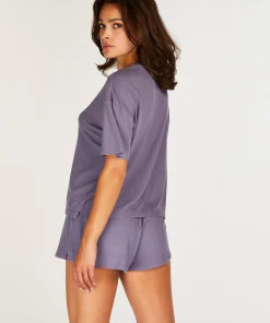 Top Mit Kurzen Armeln Rib<Hunkemöller Discount
