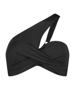 Wattiertes Push-Up Bügel-Bikini-Oberteil Nero Rib<Hunkemöller New